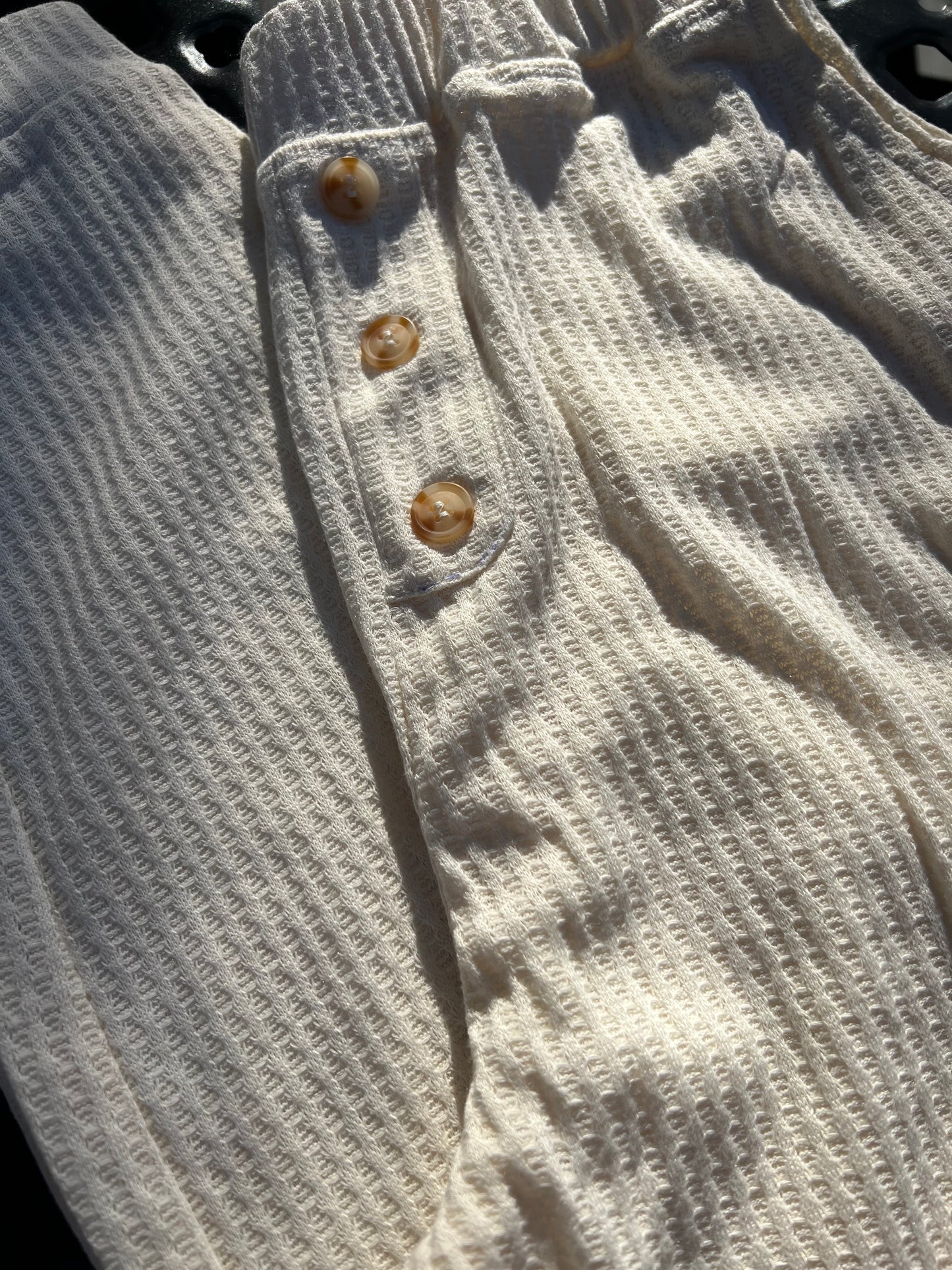 Waffle Knit Joggers - Vanilla