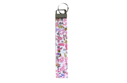 Pink Floral Keychain