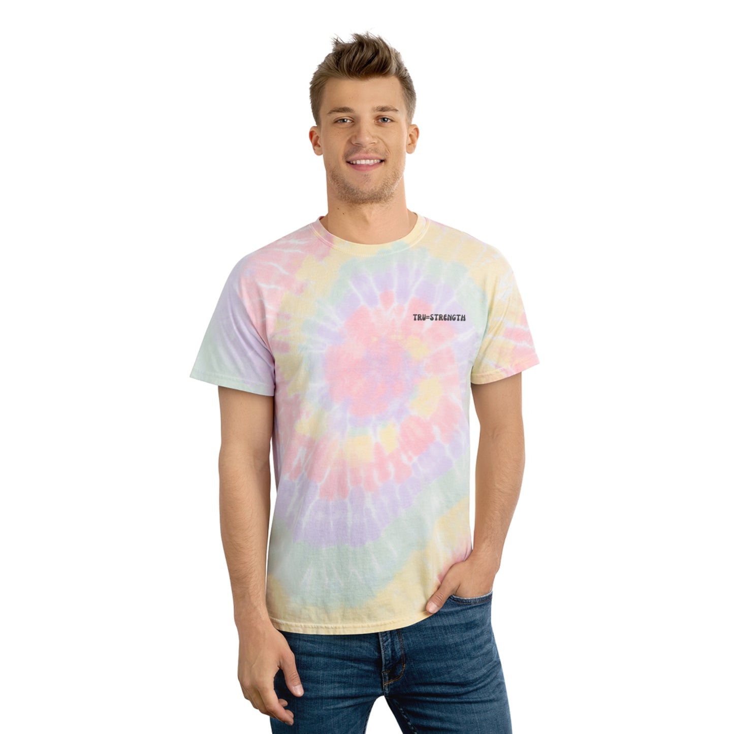 TRU=STRENGTH Groovy Tie-Dye Pastel Tee