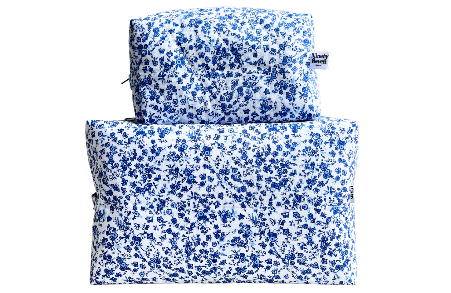 Blue Floral Toiletries Bag