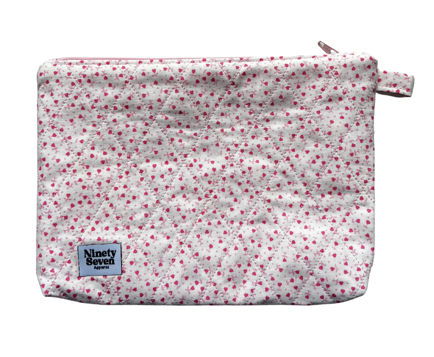 Pink Hearts Zipper Pouch